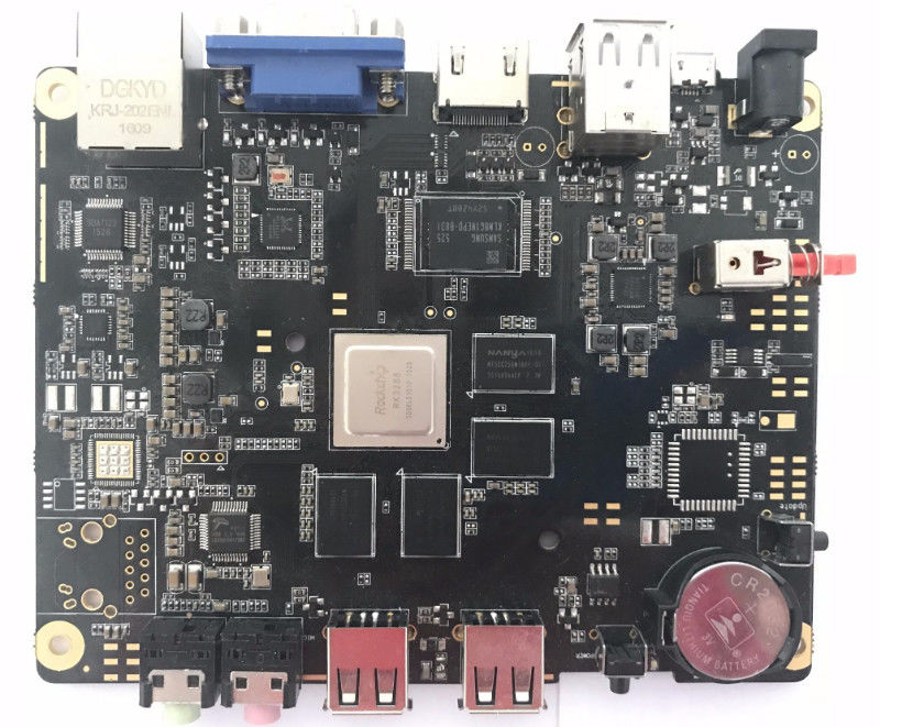 Montagem de placas de circuito impresso preto de giro rápido Protótipo de 8 camadas IPC classe 2