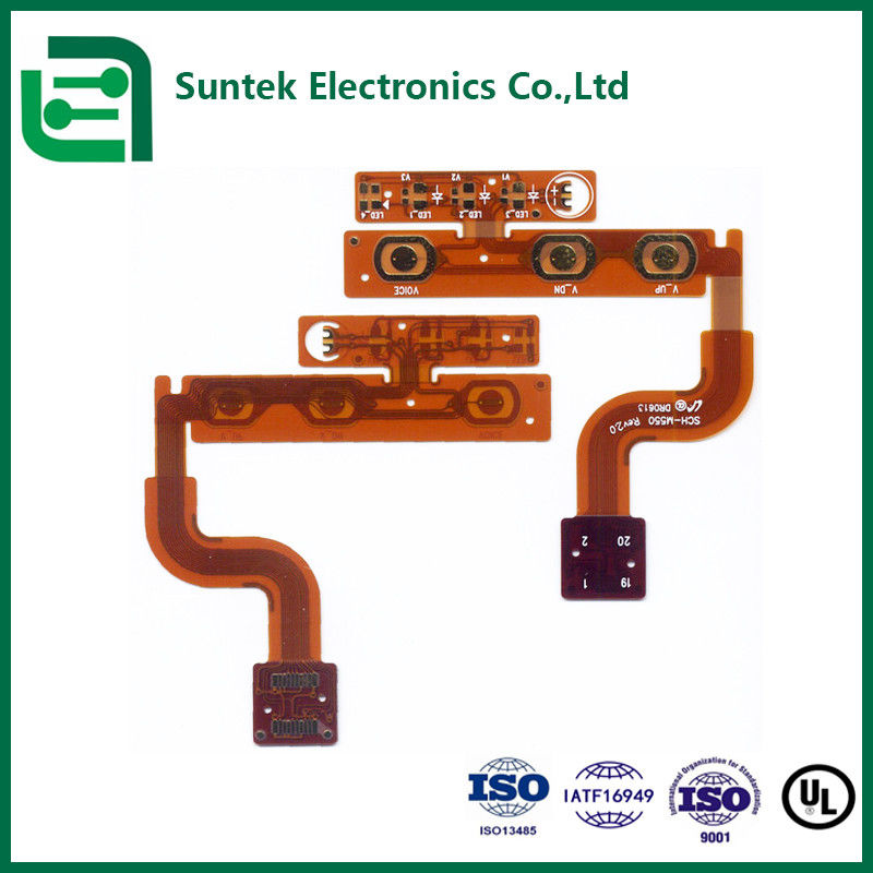China / Camboja Suntek Custom FPC Circuit Board PCBA flexível com diâmetro de buraco H /-0.05mm 2mil